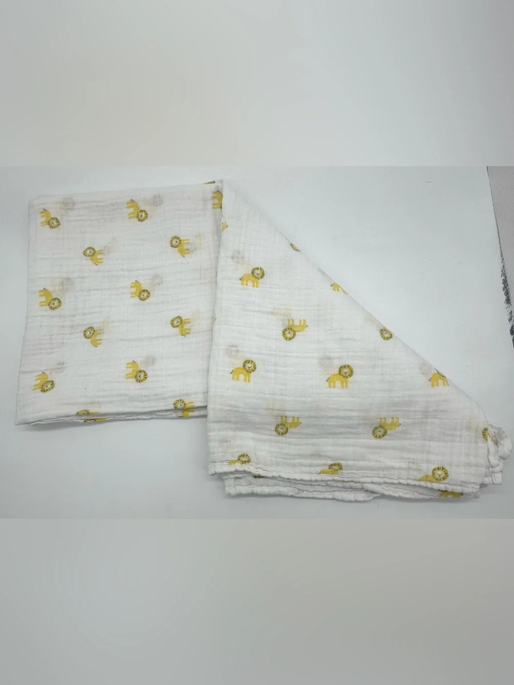 Nordstrom Giraffe and Elephant Swaddle Blankets